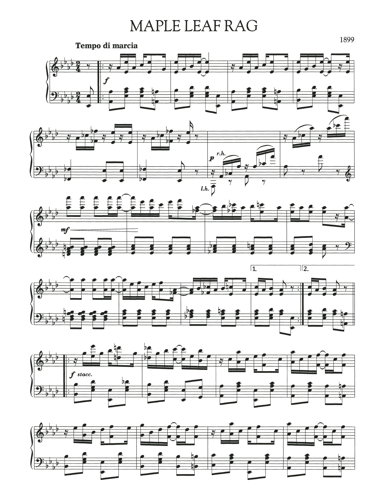 Produktbild zu: Maple Leaf Rag