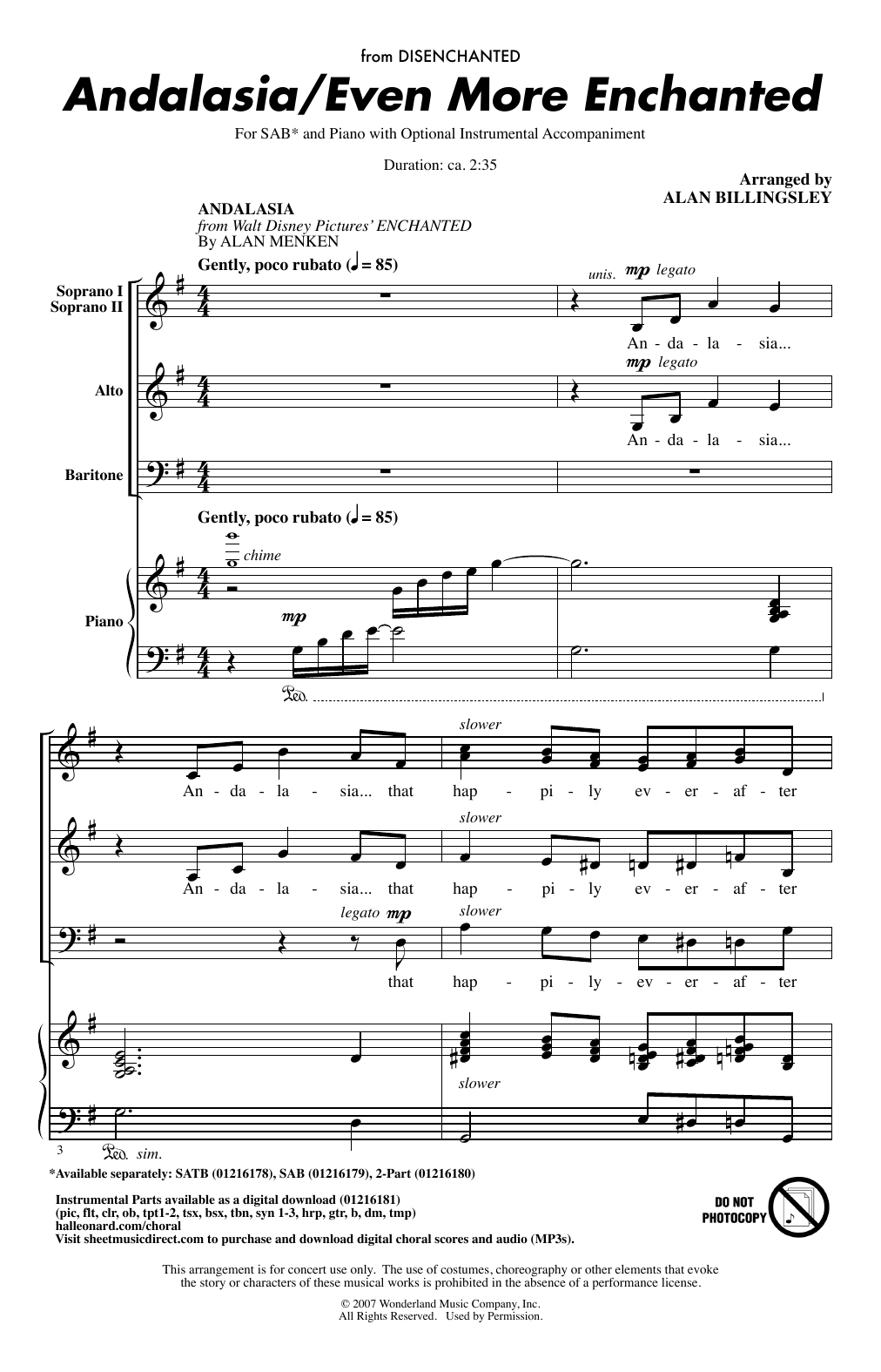 Produktbild zu: Andalasia / Even More Enchanted (arr. Alan Billingsley)