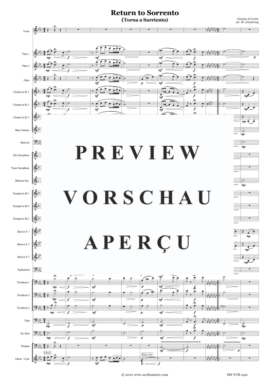 Product gallery: Page 4 of 11 Return to Sorrento, , Solo Voice and Concert Band