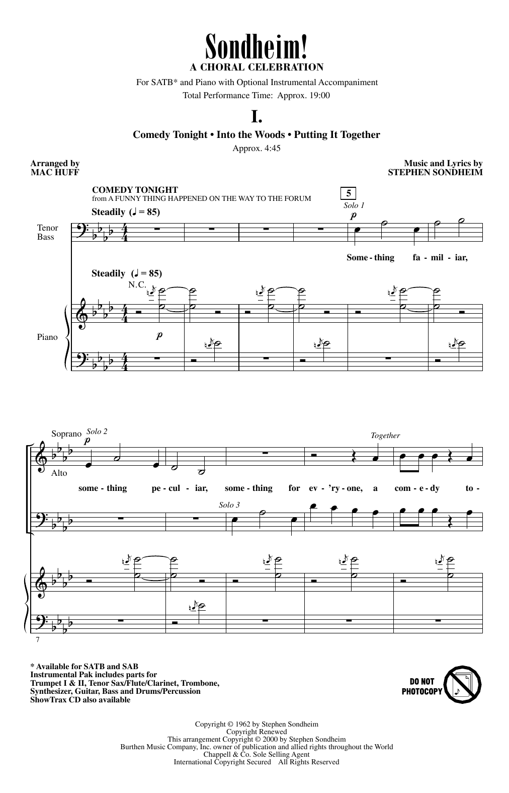 Produktbild zu: Sondheim! A Choral Celebration (Medley) (arr. Mac Huff)