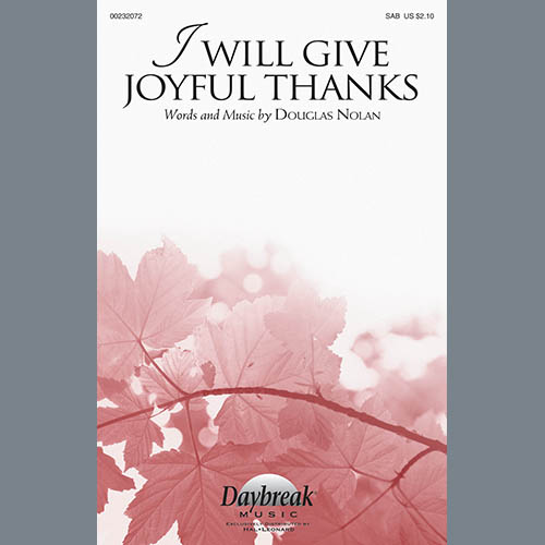 cover: I Will Give Joyful Thanks, Douglas Nolan, Chor