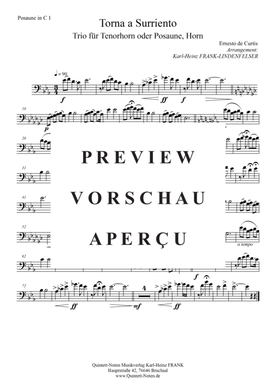 gallery: Torna a surriento , , (Tenorhorn/Posaunen/Horn Trio)