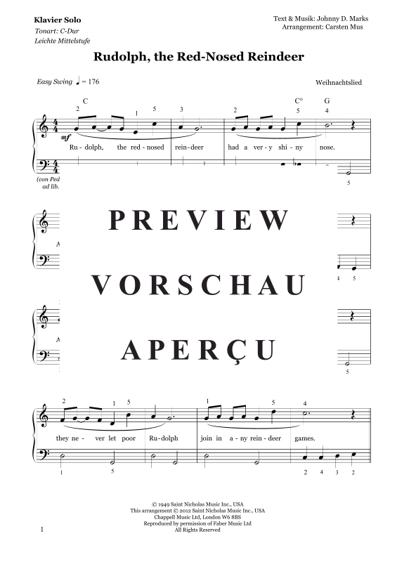 Product gallery: Page 2 of 3 Rudolph The Red-Nosed Reindeer , , (Piano easy C major)