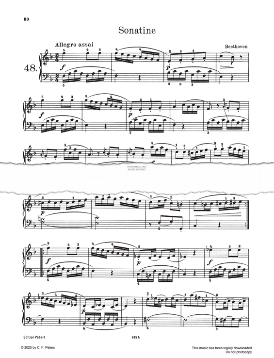 Produktgalerie: Seite 1 von 1 Sonatine F-major, Ludwig van Beethoven, Klavier