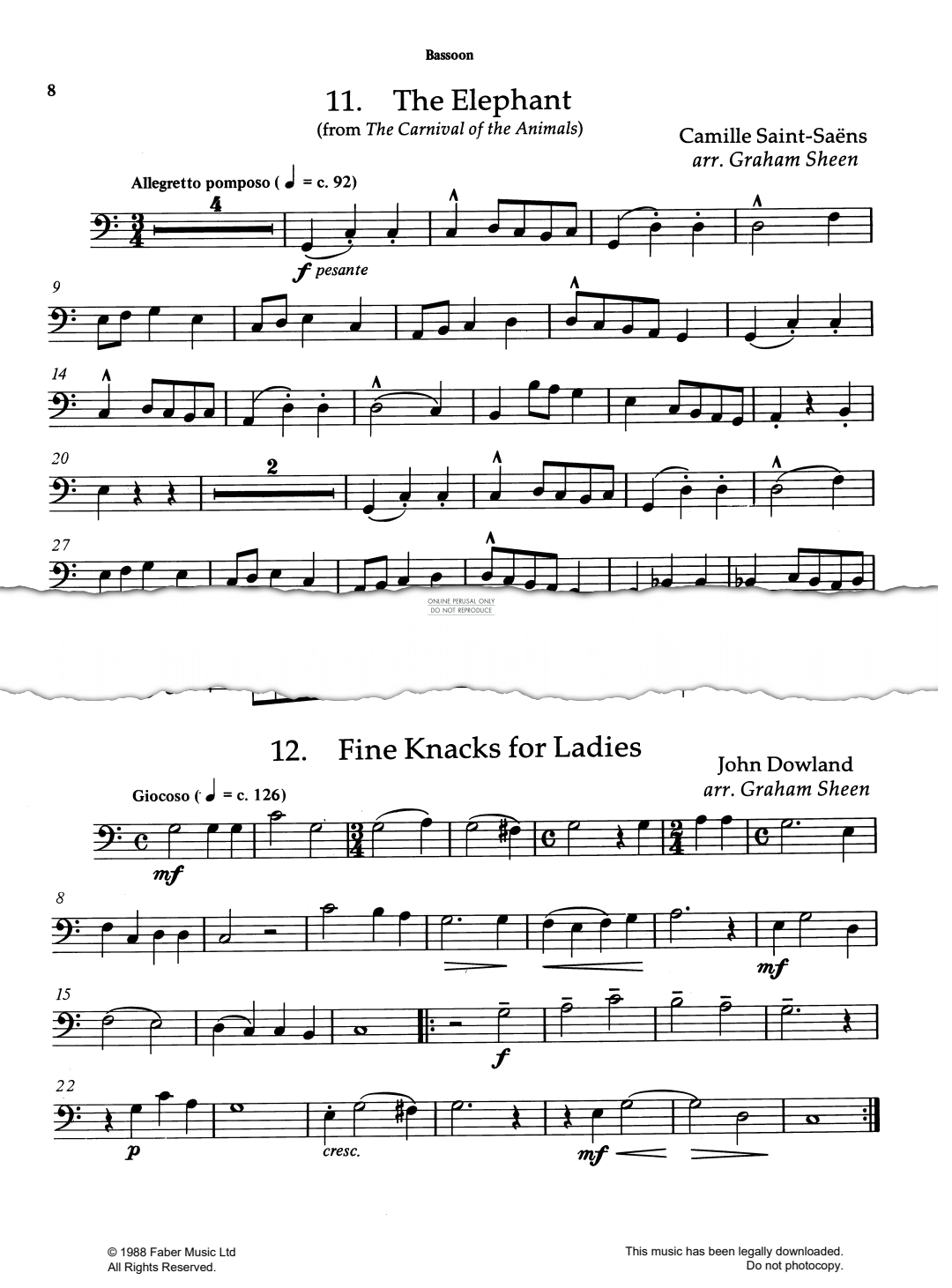 Produktgalerie: Seite 1 von 1 Fine Knacks For Ladies, John Dowland, Fagott, Klavier