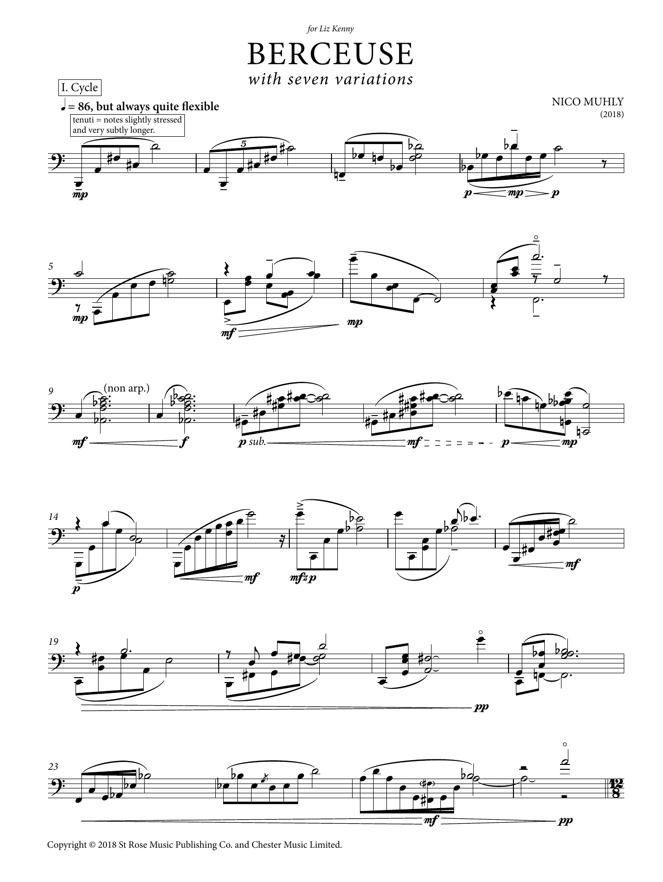 Produktbild zu: Berceuse with seven variations