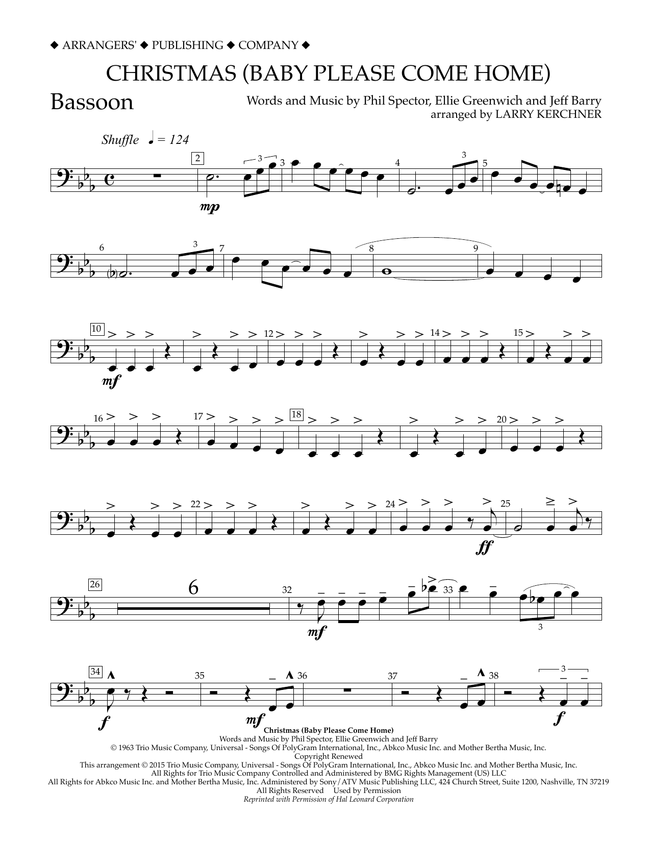 Product gallery: Page 1 of 1 Christmas (Baby Please Come Home) - Bassoon, Larry Kerchner