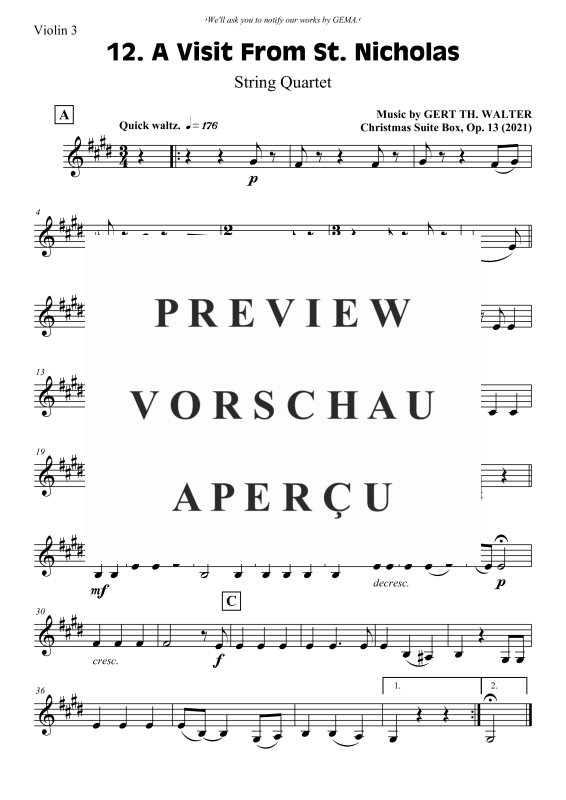 Produktgalerie: Seite 7 von 10 A Visit From St. Nicholas, , Streicher Quartett