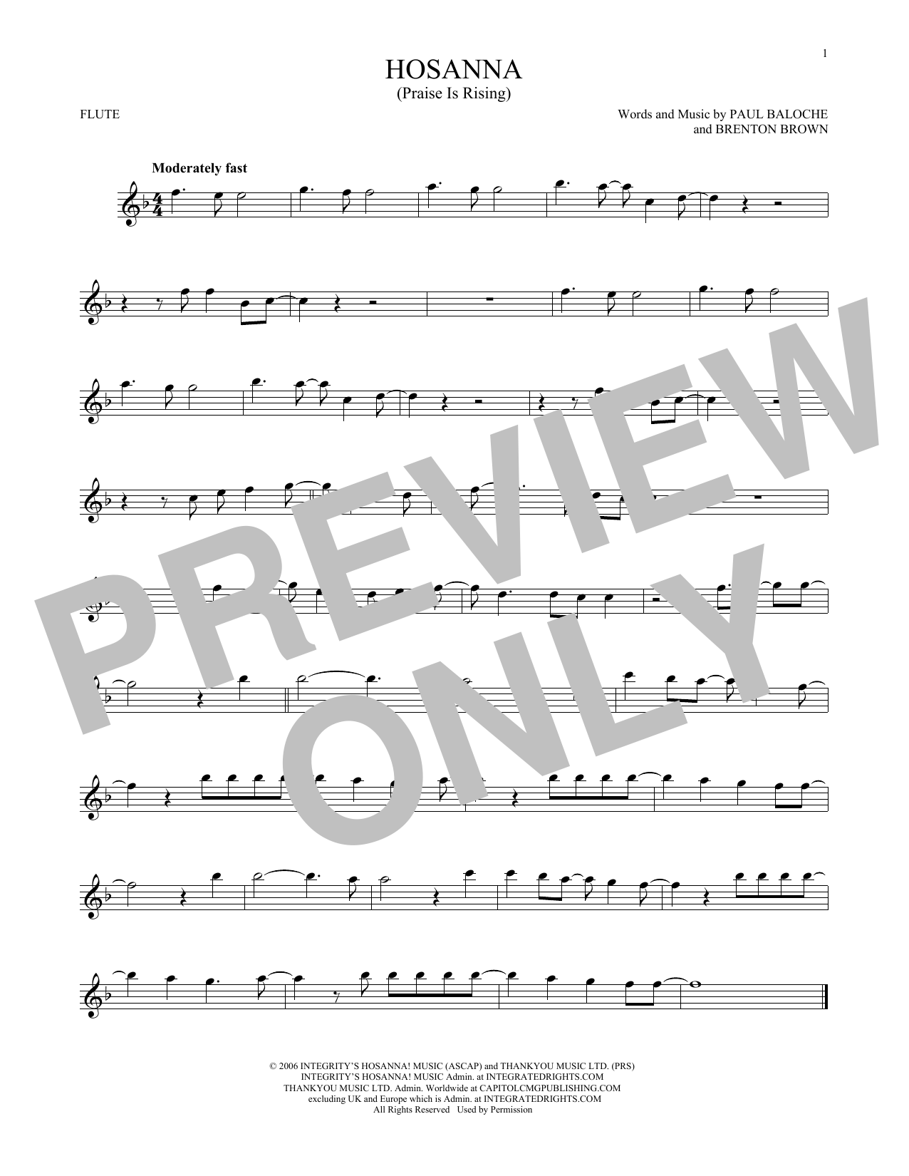 Product gallery: Page 1 of 1 Hosanna (Praise Is Rising), Paul Baloche