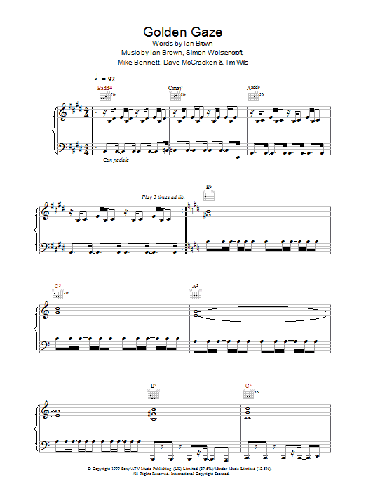 Produktgalerie: Seite 1 von 1 Golden Gaze, Ian Brown, Gesang, Gitarre, Klavier