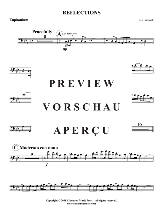 Product gallery: Page 8 of 11 Reflections , , (baritone/pos + piano)