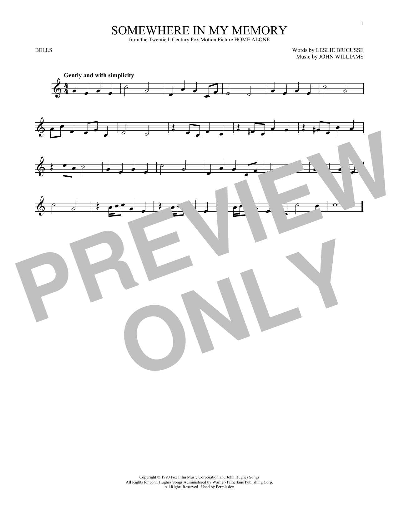 Produktgalerie: Seite 1 von 1 Somewhere In My Memory (from Home Alone), John Williams, Percussion