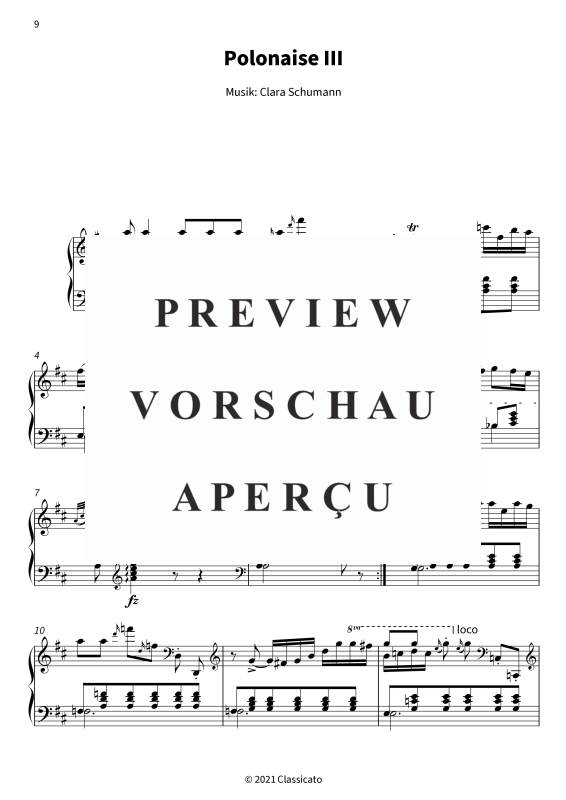 Product gallery: Page 11 of 11 Vier Polonaisen op. 1 - Klavierstücke der jungen Clara Wieck, , Solo Piano