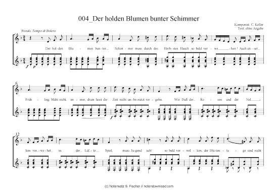 Produktbild zu: Der holden Blumen bunter Schimmer C. Keller 