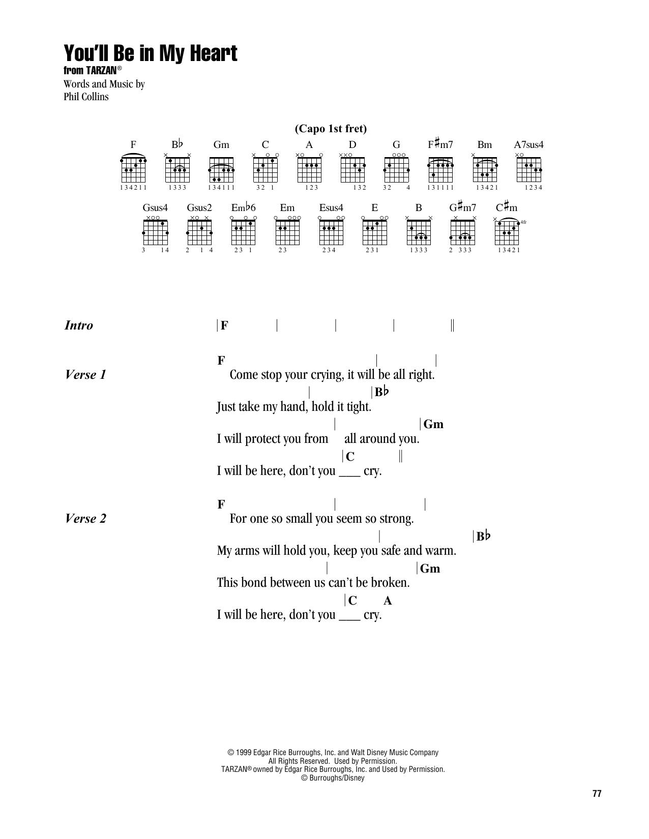 Produktbild zu: You'll Be In My Heart (from Tarzan)