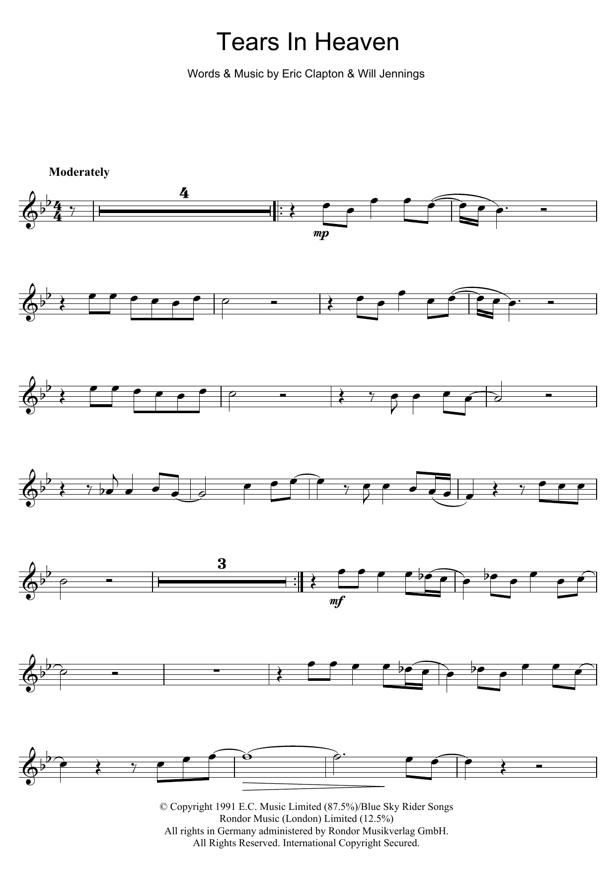 Product gallery: Page 1 of 1 Tears In Heaven, Eric Clapton