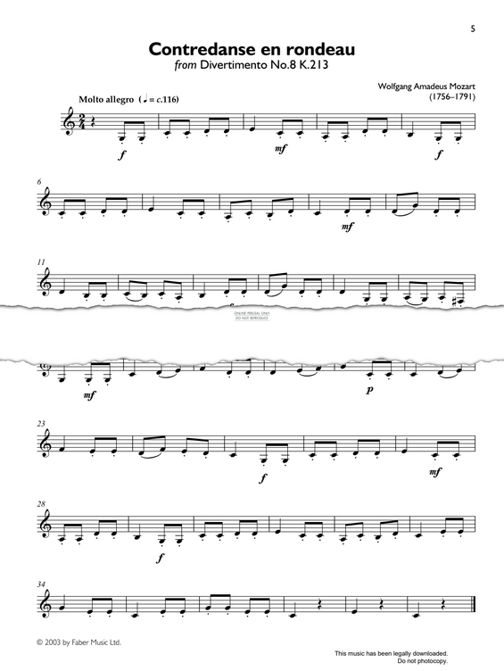 gallery: Contredanse En Rondeau (from Divertimento No.8 K.213), Wolfgang Amadeus Mozart