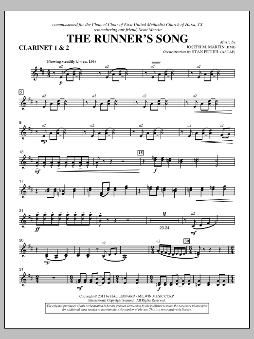Produktbild zu: The Runner's Song - Bb Clarinet 1,2