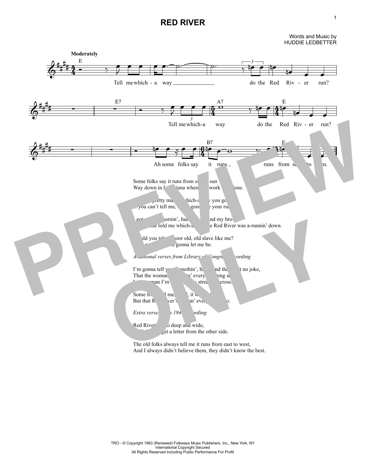 Produktgalerie: Seite 1 von 1 Red River, Lead Belly, Melodieinstrument
