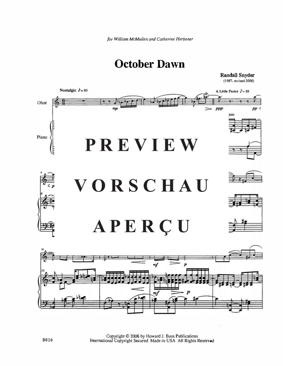 gallery: October Dawn , , (Oboe und Klavier)
