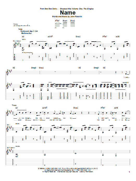 Product gallery: Page 1 of 1 Name, Goo Goo Dolls