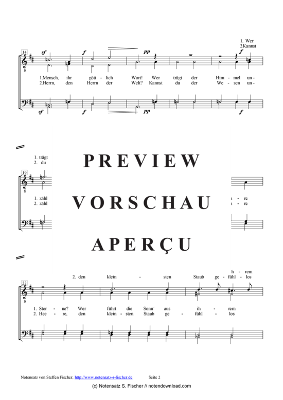 Product gallery: Page 3 of 4 Die Ehre Gottes aus der Natur  , , (male choir)