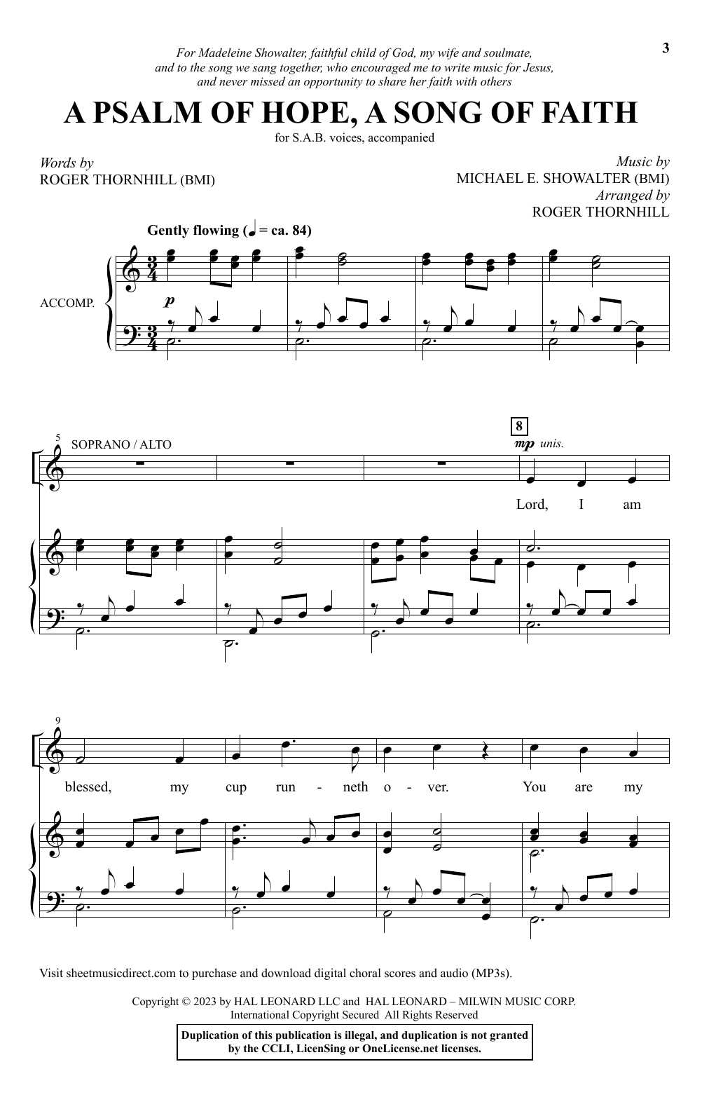 Product picture to: A Psalm Of Hope, A Song Of Faith (arr. Roger Thornhill)