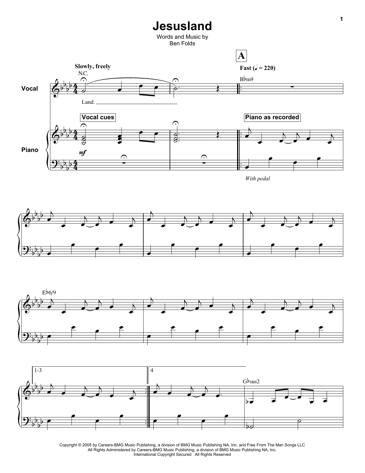 Product gallery: Page 1 of 1 Jesusland, Ben Folds