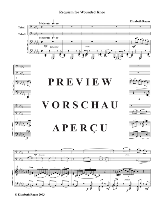 Produktgalerie: Seite 7 von 21 Requiem for Wounded Knee , , (2x Tuba + Klavier + Erzähler)