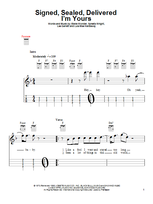 Product gallery: Page 1 of 1 Signed, Sealed, Delivered I'm Yours, Stevie Wonder
