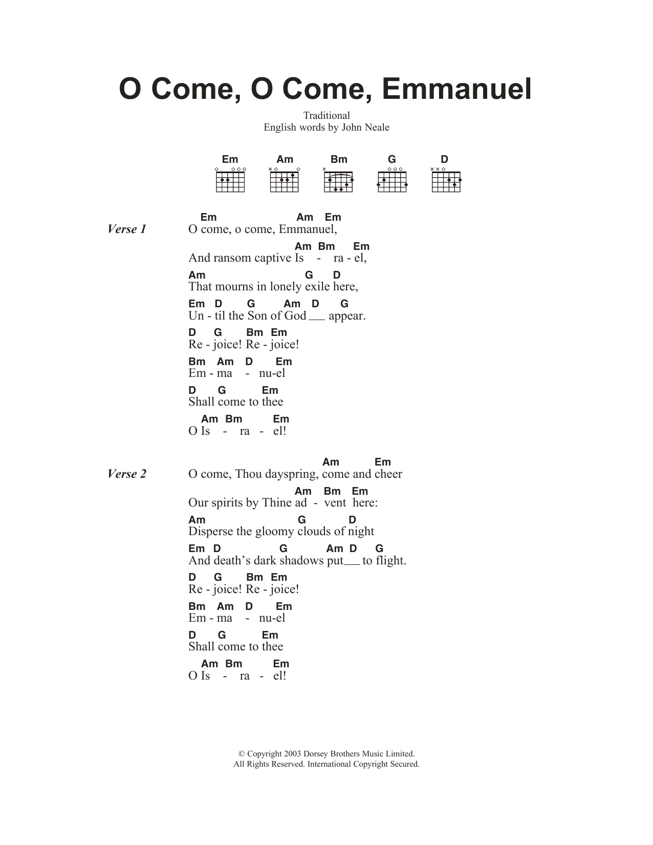 Produktbild zu: O Come, O Come, Emmanuel