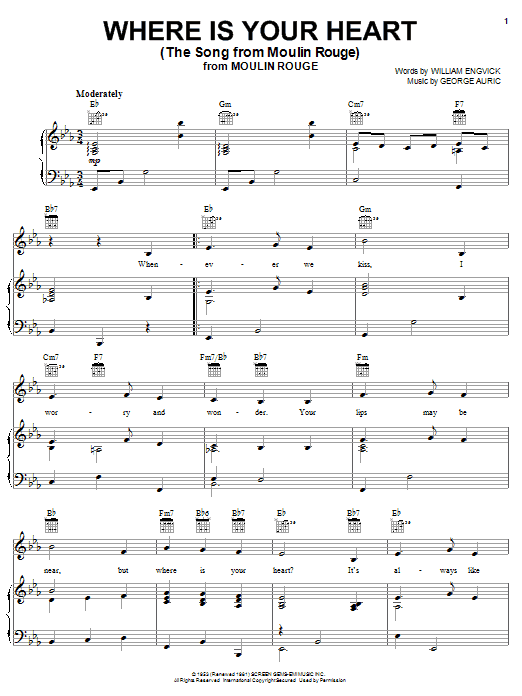 Produktbild zu: Where Is Your Heart (The Song From Moulin Rouge)