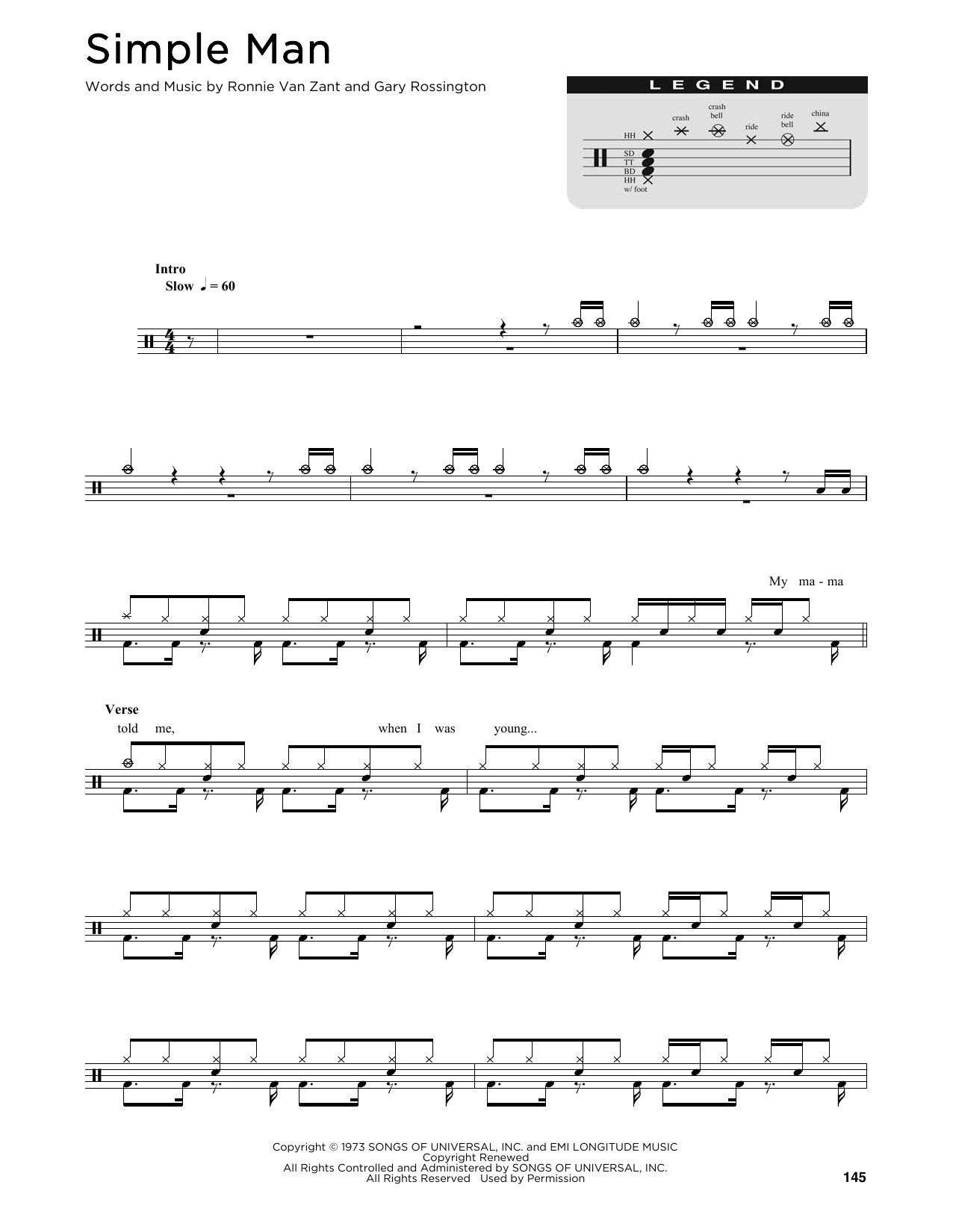 Product gallery: Page 1 of 1 Simple Man, Lynyrd Skynyrd