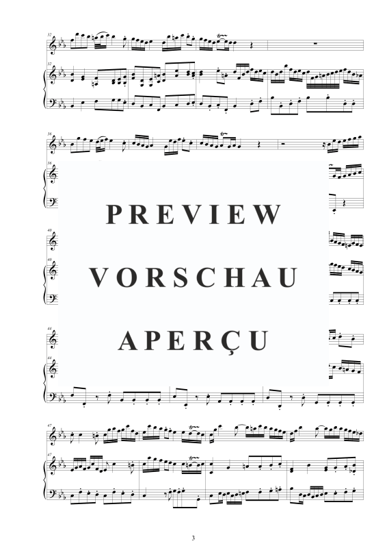 Product gallery: Page 4 of 11 Flute Sonata No. 2 in E flat BWV 1031, , Flute and Harpsichord/Piano