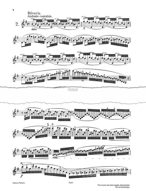 Produktgalerie: Seite 1 von 1 Etude 2 Rêverie (from 'Etudes Brilliantes Op.73'), Charles Dancla, Violine