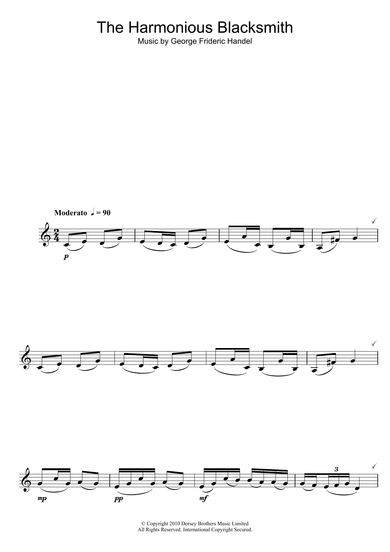 Product gallery: Page 1 of 1 The Harmonious Blacksmith, George Frideric Handel