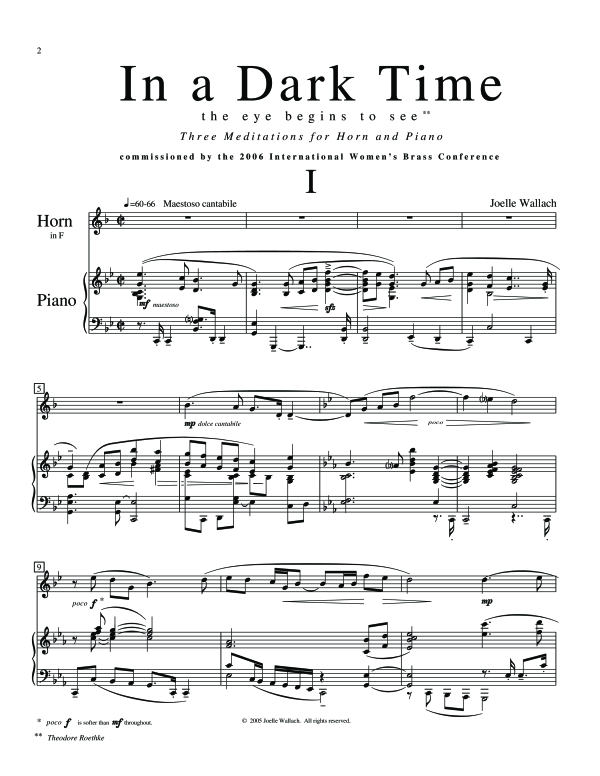 Produktgalerie: Seite 1 von 11 In A Dark Time, , (Horn in F und Klavier)