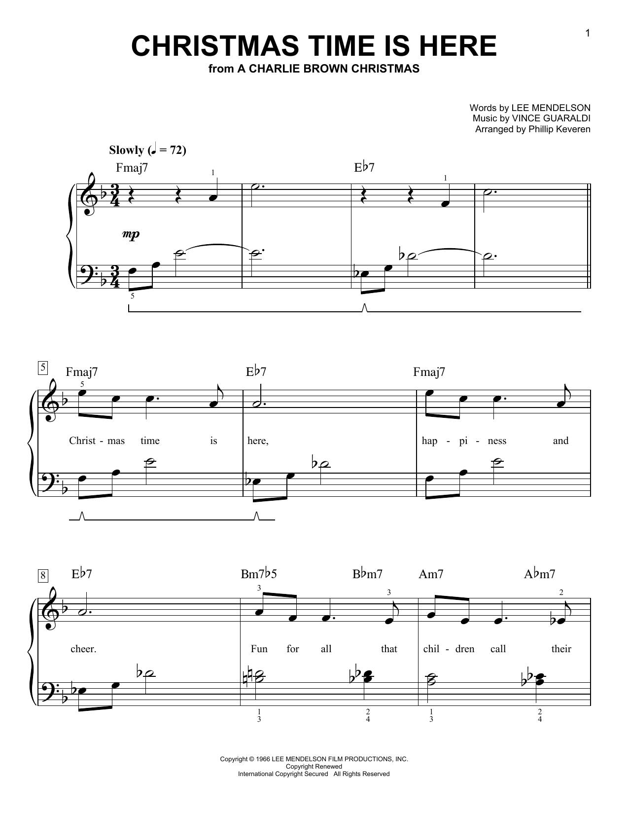Product picture to: Christmas Time Is Here (arr. Phillip Keveren)