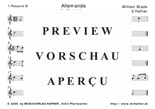 Produktgalerie: Seite 8 von 11 Allemande, , (Blechbläser Quintett)
