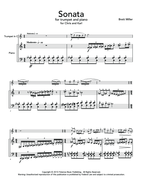 Produktgalerie: Seite 1 von 11 Sonata, , (Trompete in B und Klavier)