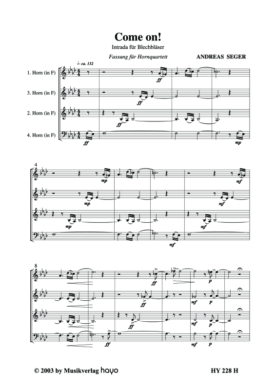 gallery: Come on, , (Horn Quartett)