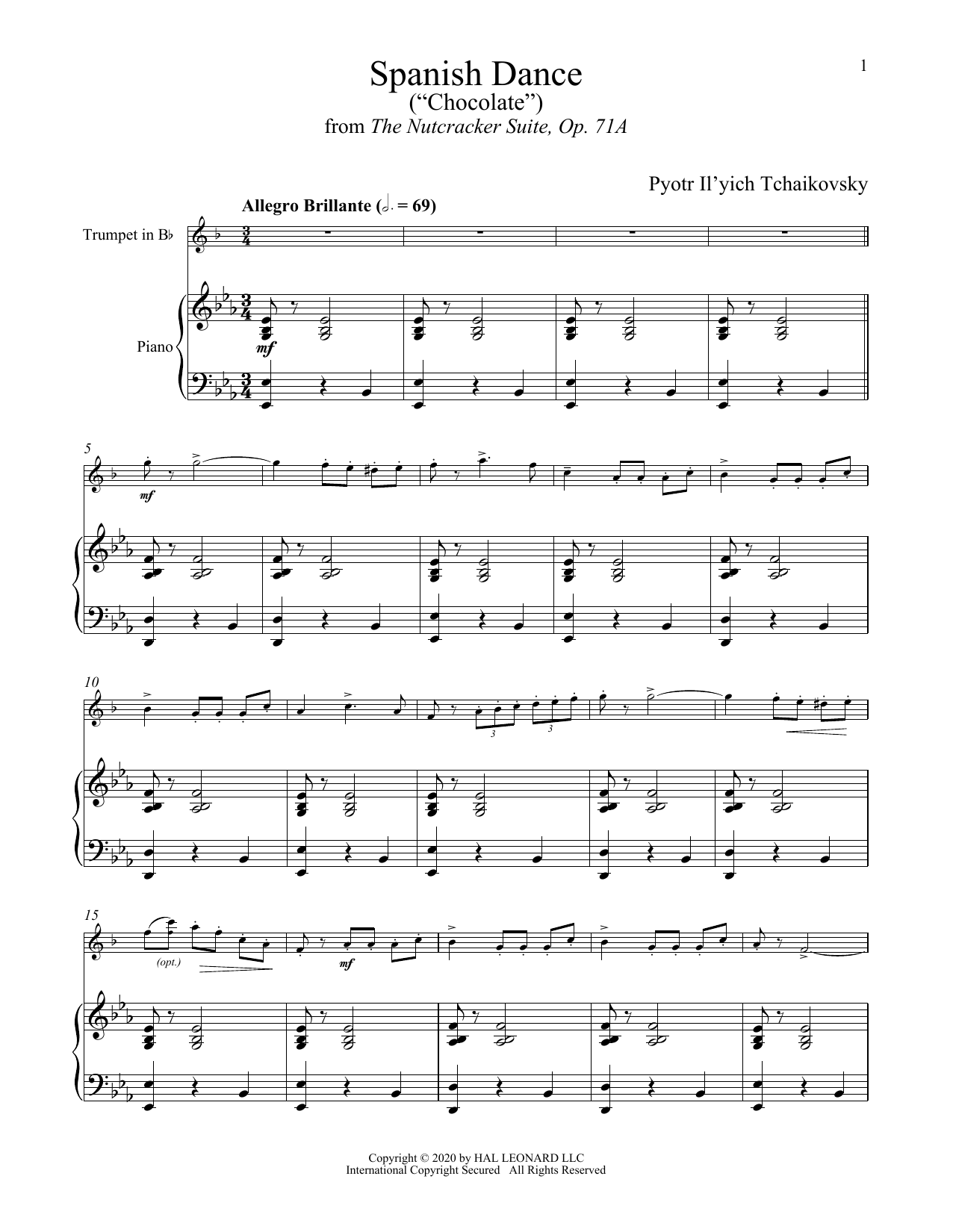 Product picture to:  Spanish Dance (from The Nutcracker) - Pyotr Il'yich Tchaikovsky