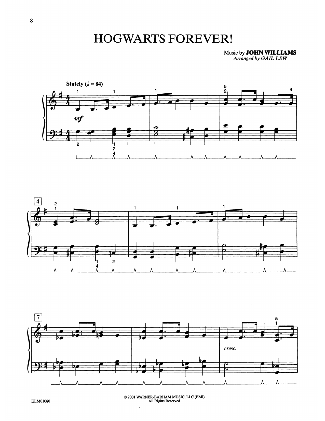 Produktbild zu: Hogwarts Forever (from Harry Potter) (arr. Gail Lew)