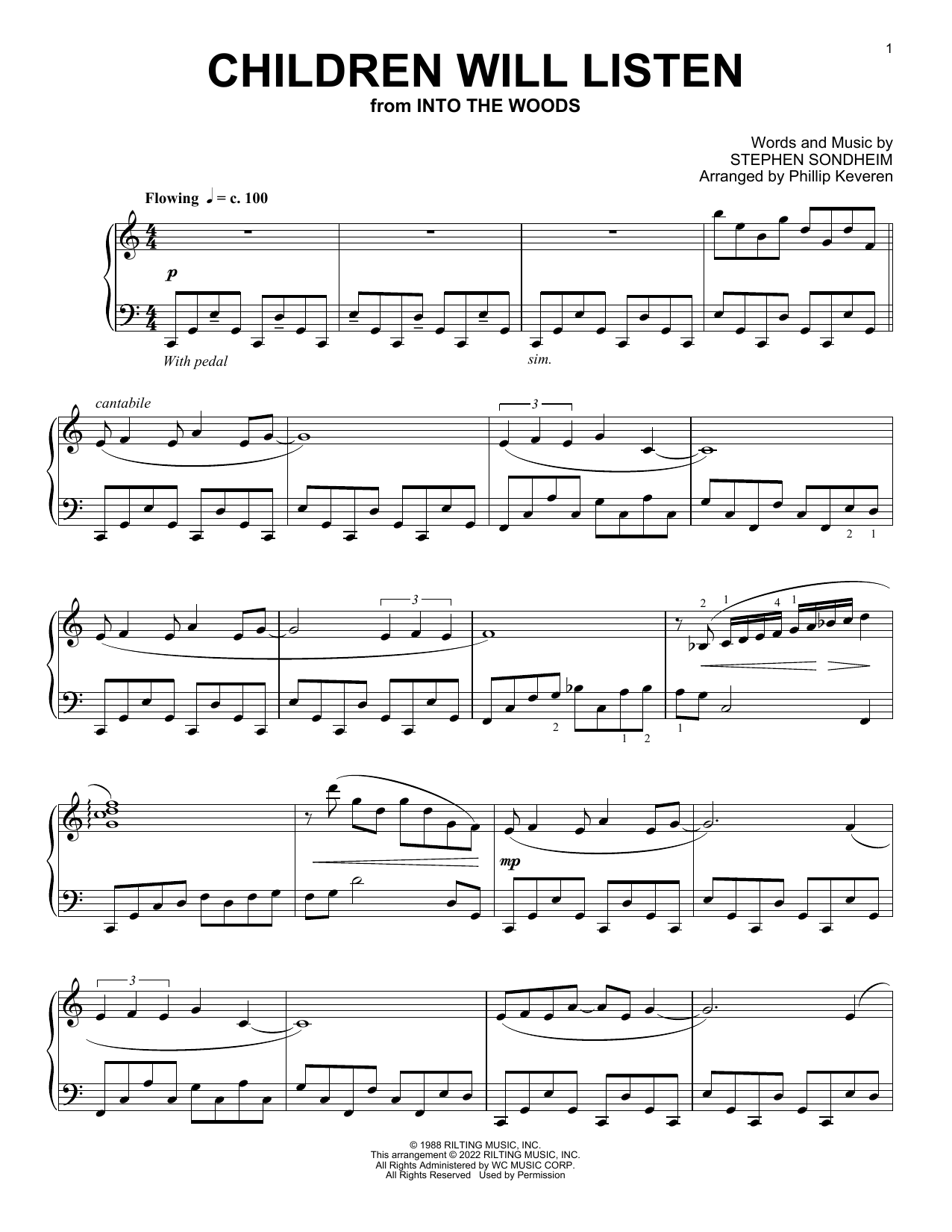 Produktbild zu: Children Will Listen (from Into The Woods) (arr. Phillip Keveren)