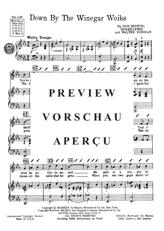 Produktgalerie: Seite 3 von 8 Down By The Winegar Woiks , Popular Standard, Klavier und Gesang