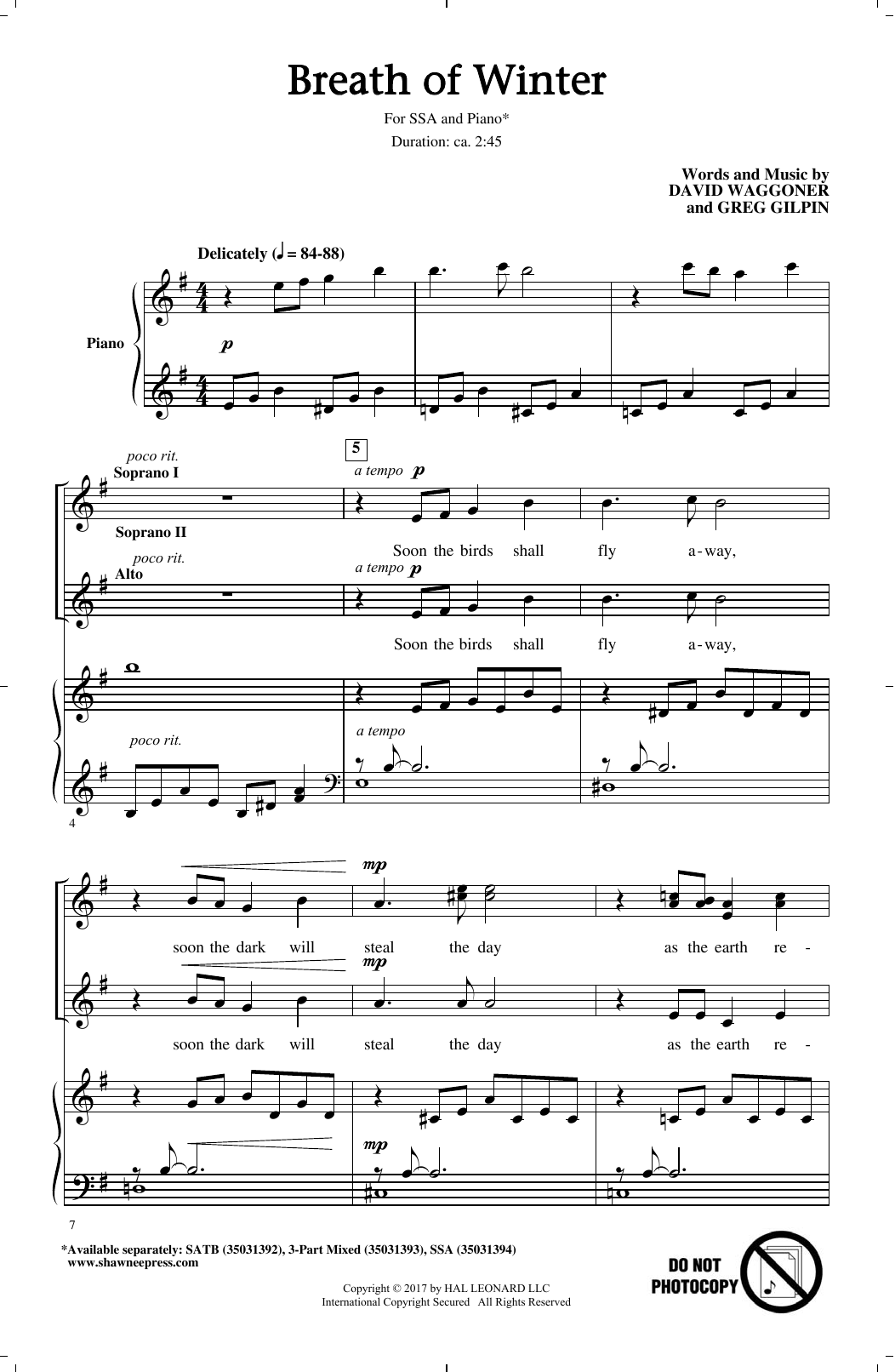 Produktgalerie: Seite 1 von 1 Breath Of Winter, David Waggoner & Greg Gilpin, Chor