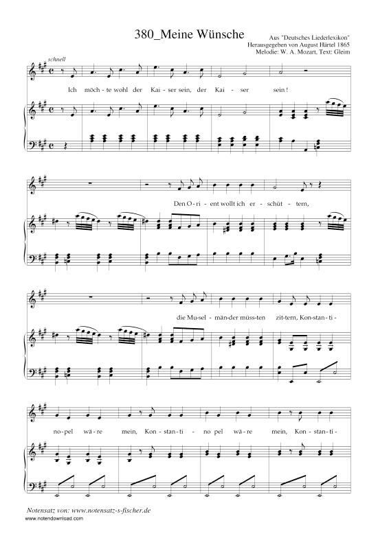 Produktbild zu: Meine Wünsche W. A. Mozart