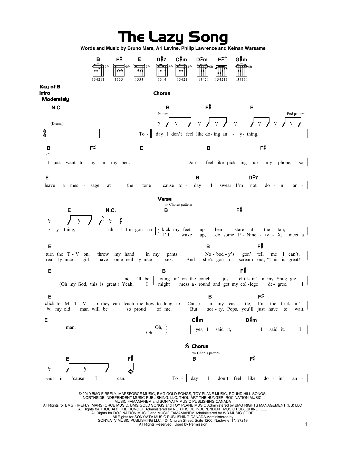 Produktbild zu: The Lazy Song