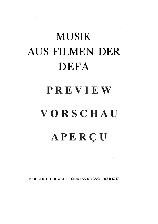Product gallery: Page 3 of 13 Musik aus Filmen der DEFA , , Piano and Voice