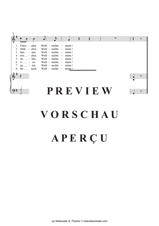 Product gallery: Page 3 of 3 Was bringt der Weihnachtsmann , , Piano and Voice